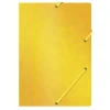 Teczka z gumką OFFICE PRODUCTS, preszpan, A4, 390gsm, 3-skrz., żółta