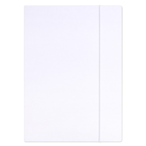 Teczka z gumką OFFICE PRODUCTS Premium, karton, A4, 350gsm, 3-skrz., biała