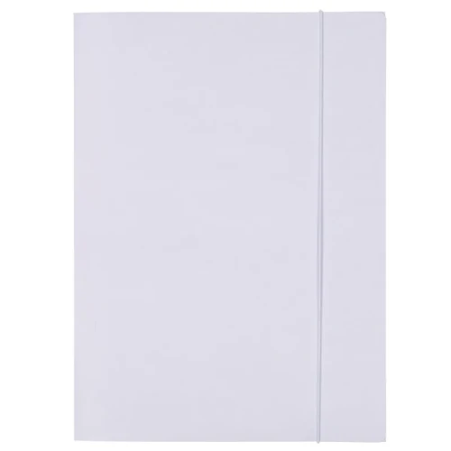 Teczka z gumką OFFICE PRODUCTS Budget Pro, karton, biała wewn., A4, 250gsm, 3-skrz., biała