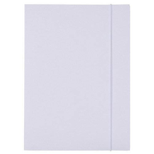 Teczka z gumką OFFICE PRODUCTS Budget, karton, A4, 250gsm, 3-skrz., biała