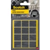 Ultra odporne podkładki filcowe SCOTCH, kwadrat, 24x22mm, 12 szt., czarne