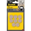 Podkładki z wełny SCOTCH, samoprzylepne, okrągłe, 22mm, 8 szt., beżowe