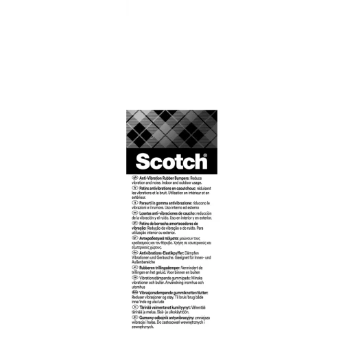 Gumowe podkładki antywibracyjne SCOTCH, 100x100mm, 4 szt., czarne