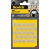 Podkładki przylepne SCOTCH, samoprzylepne, okrągłe, 13mm, 25 szt., beżowe