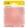 Przezroczyste karteczki samoprzylepne POST-IT Transparent Notes (600-1TRSPO), 73x73mm, 36 kart., pastelowe pomarańczowe
