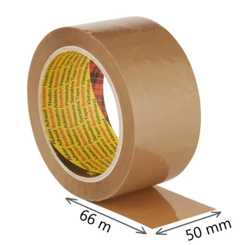 Taśma pakowa do wysyłek SCOTCH® Hot-melt (371), 50mm, 66m, brązowa