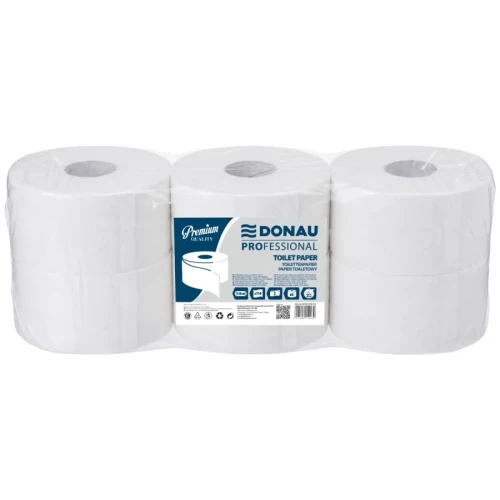 Papier toaletowy celulozowy DONAU PROFESSIONAL Jumbo, 2-warstwowy, 750 listków, 6szt., biały