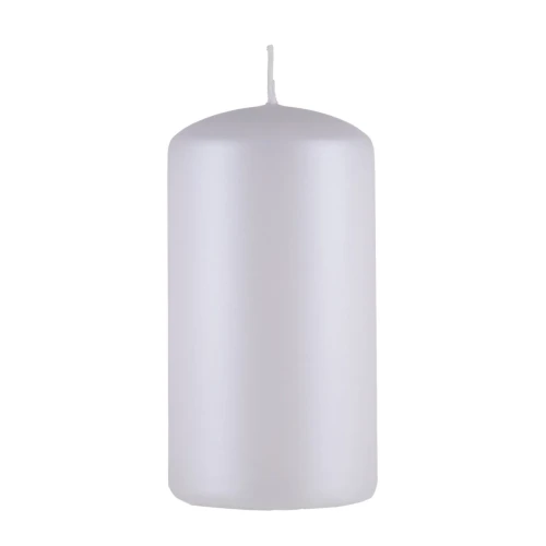 Świeca słupek DONAU HOME Standard Lakier, 60x115mm, biały metaliczny mat