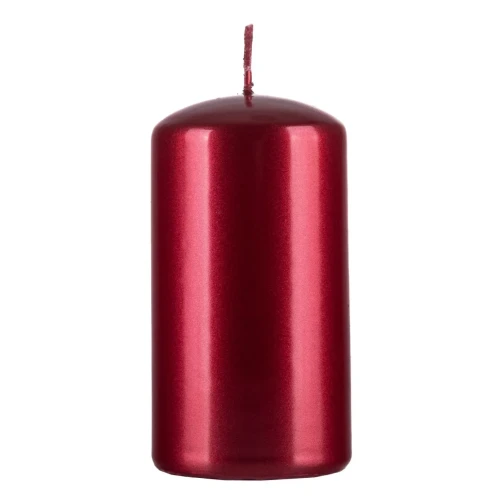 Świeca słupek DONAU HOME Standard Lakier, 60x115mm, czerwony metaliczny połysk
