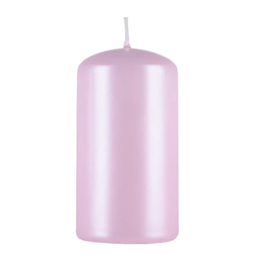 Świeca słupek DONAU HOME Standard Lakier, 60x115mm, różowy perła