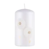 Świeca słupek DONAU HOME Dmuchawce, 70x130mm, biały