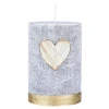 Świeca słupek DONAU HOME Golden Heart, 70x100mm, grafitowy