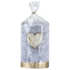 Świeca słupek DONAU HOME Golden Heart, 70x100mm, grafitowy