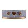Lampion owal DONAU HOME Golden Heart, 270x95mm, grafitowy