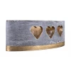 Lampion owal DONAU HOME Golden Heart, 270x95mm, grafitowy