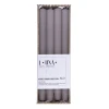 Świeca stołowa długa ryflowana DONAU HOME, 25x300 mm, 4 szt., szaro-popielata
