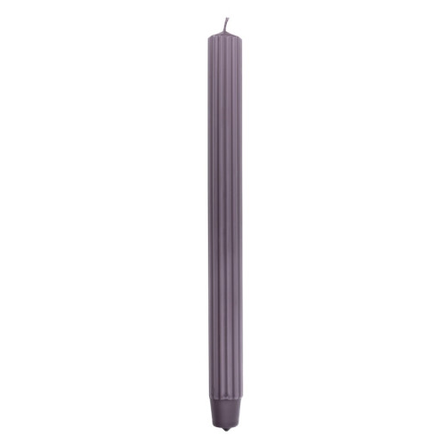Świeca stołowa długa ryflowana DONAU HOME, 25x300 mm, 4 szt., jeżyna