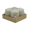 Świeca słupek ryflowana DONAU HOME Standard, 60x80mm, 4 szt., jasnoszara