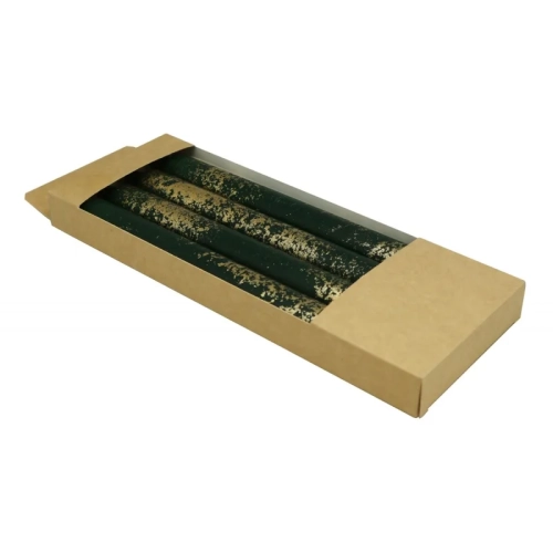 Świeca stołowa DONAU HOME Aura, 22x240mm, 4 szt., zielona