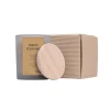 Świeca sojowa DONAU HOME, w szarym szkle, drewniana pokrywa i knot, Sweet Pleasure, 200g