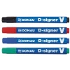 Marker permanentny DONAU D-Signer V, ścięty, 1-4mm (linia), czarny