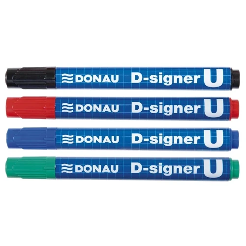 Marker permanentny DONAU D-Signer U, okrągły, 2-4mm (linia), czarny