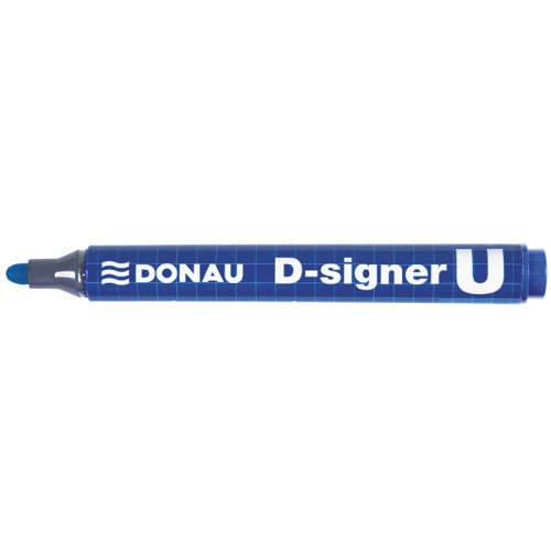 Marker permanentny DONAU D-Signer U, okrągły, 2-4mm (linia), niebieski