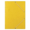 Teczka z gumką DONAU, preszpan, A4, 390gsm, 3-skrz., żółta