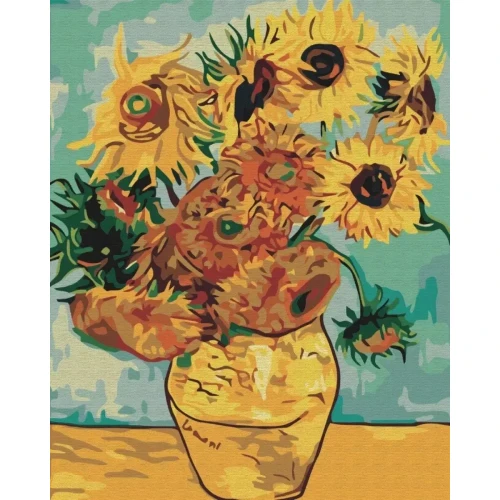 Malowanie po numerach BRUSHME, 40x50 cm, Słoneczniki Van Gogh, 1 szt., w pudełku