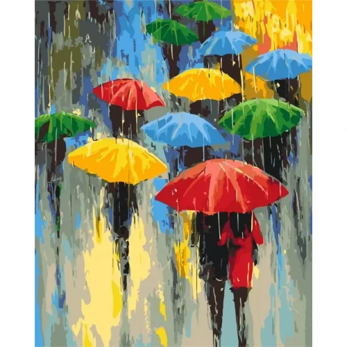 Malowanie po numerach BRUSHME, 40x50 cm, paleta deszczu, 1 szt., w pudełku