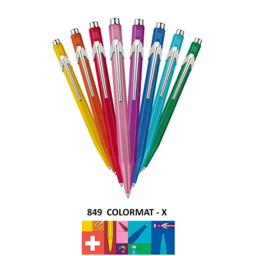 Długopis CARAN D'ACHE 849 Colormat-X, M, turkusowy