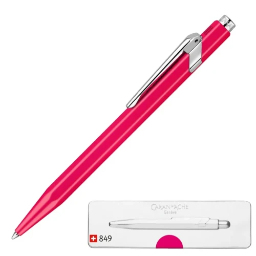 Długopis CARAN D'ACHE 849 Pop Line Fluo, M, w pudełku, fioletowy