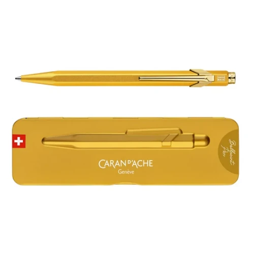 Długopis CARAN D'ACHE 849 Goldbar, M, w pudełku, złoty