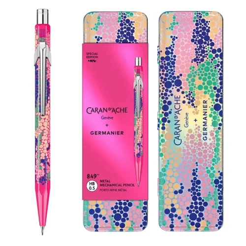 Ołówek mechaniczny CARAN D'ACHE 844 Germanier, 0,5mm, w pudełku, różowy neonowy
