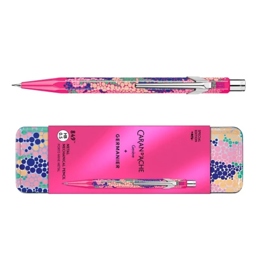 Ołówek mechaniczny CARAN D'ACHE 844 Germanier, 0,5mm, w pudełku, różowy neonowy
