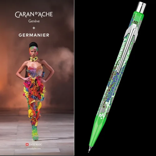 Ołówek mechaniczny CARAN D'ACHE 844 Germanier, 0,5mm, w pudełku, zielony neonowy