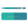 Długopis CARAN D'ACHE 849 Paul Smith Edycja 4, M, w pudełku, Cyan/Steel