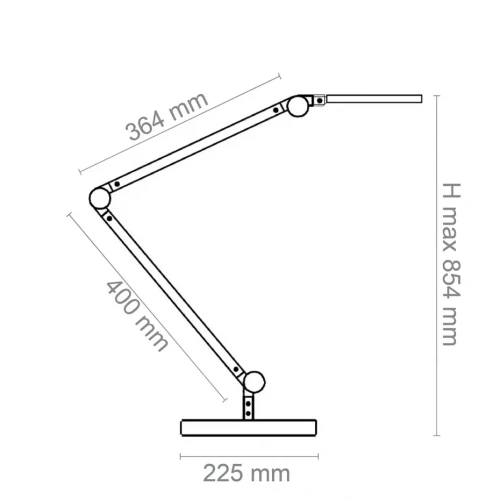 Lampka na biurko CEP CLED-0350, Giant, biały z el. drewna