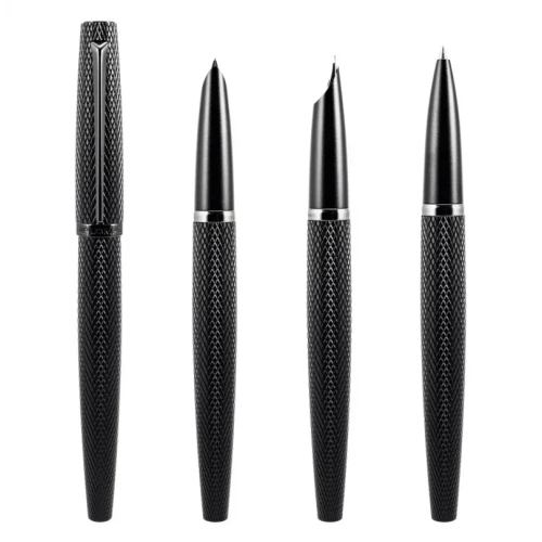 Pióro wieczne DIPLOMAT Viper, guilloche, F, czarne