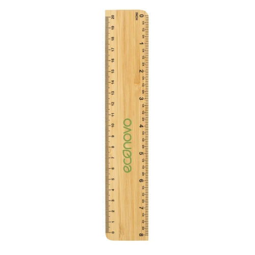 Linijka ECONOVO, 20cm, 100% z biodegradowalnego bambusa, naturalny