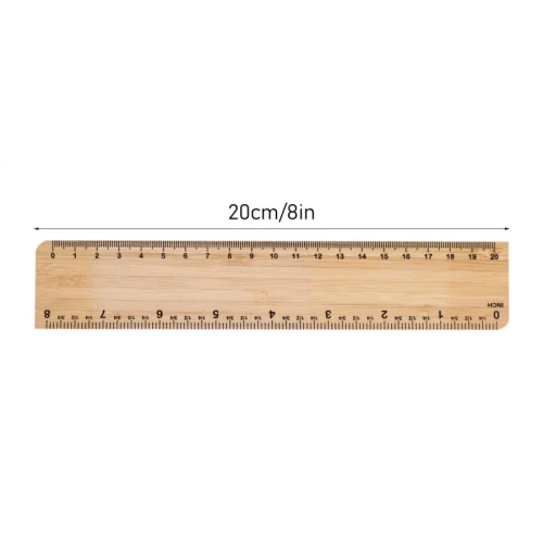 Linijka ECONOVO, 20cm, 100% z biodegradowalnego bambusa, naturalny