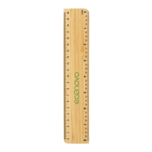 Linijka ECONOVO, 20cm, 100% z biodegradowalnego bambusa, naturalny