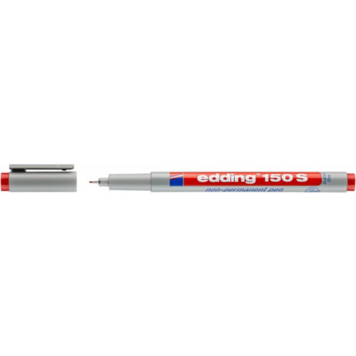 Foliopis zmywalny e-150 S EDDING, 0,3 mm, czerwony