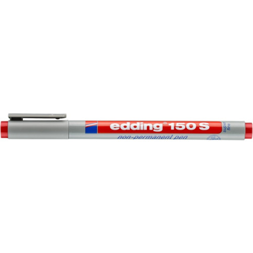 Foliopis zmywalny e-150 S EDDING, 0,3 mm, czerwony