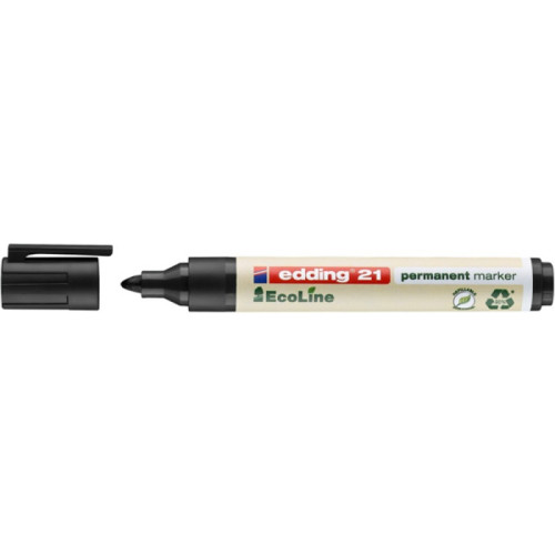 Marker permanentny e-21 EDDING ecoline, 1,5-3mm, czarny