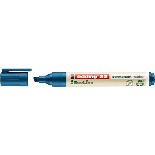 Marker permanentny e-22 EDDING ecoLine, 1-5 mm, niebieski