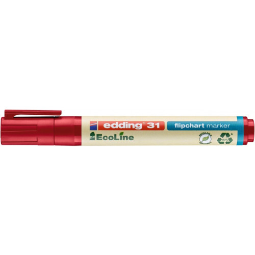 Marker do flipchartów e-31 EDDING ecoline, 1,5-3 mm, czerwony