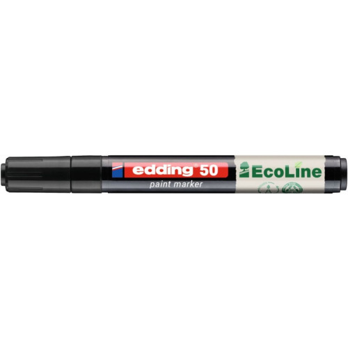 Marker olejowy na bazie wody e-50 EDDING EcoLine, 2-3mm, czarny