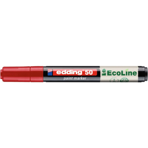 Marker olejowy na bazie wody e-50 EDDING EcoLine, 2-3mm, czerwony