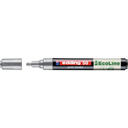Marker olejowy na bazie wody e-50 EDDING EcoLine, 2-3mm, srebrny